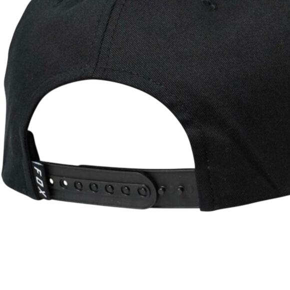 Fox Racing Black Embroidered Logo SnapBack Cap OSFM Adjustable Baseball Hat - Picture 6 of 7